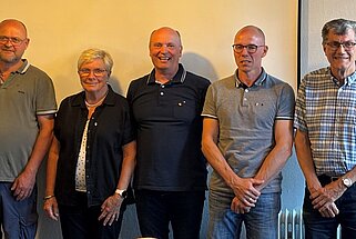 Aulum Y's Men's Club præsidium det kommende år. Fra venstre er det 